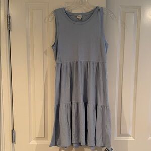 Jcrew cotton sleeveless tiered dress